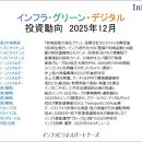 インフラ・グリーン・デジタル投資動向　2025年12月